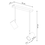Plafon NORANO 2 czarny SL.1075 SOLLUX LIGHTING