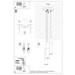 Lampa wisząca BORGIO 3P biały SL.1080 SOLLUX LIGHTING