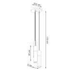 Lampa wisząca BORGIO 3P czarny SL.1081 SOLLUX LIGHTING