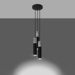 Lampa wisząca BORGIO 3P czarny SL.1081 SOLLUX LIGHTING