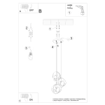 Lampa wisząca TULOS 3P biała SL.1084 SOLLUX LIGHTING