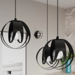 Lampa wisząca TULOS 1 czarna SL.1087 SOLLUX LIGHTING