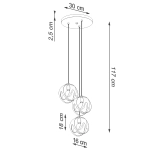 Lampa wisząca TULOS 3P czarna SL.1088 SOLLUX LIGHTING