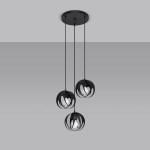 Lampa wisząca TULOS 3P czarna SL.1088 SOLLUX LIGHTING
