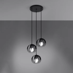 Lampa wisząca TULOS 3P czarna SL.1088 SOLLUX LIGHTING