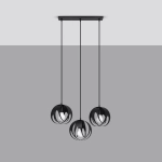 Lampa wisząca TULOS 3L czarna SL.1089 SOLLUX LIGHTING