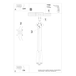 Lampa wisząca SULA 3P naturalne drewno SL.1101 SOLLUX LIGHTING