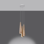 Lampa wisząca SULA 3P naturalne drewno SL.1101 SOLLUX LIGHTING