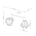 Plafon ARTEMIS 2 czarny SL.1106 SOLLUX LIGHTING