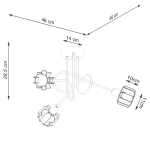 Żyrandol BELUCI 3S czarny SL.1118 SOLLUX LIGHTING