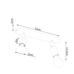 Plafon FORNES 2 czarny SL.1121 SOLLUX LIGHTING