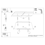Plafon FORNES 2 czarny SL.1121 SOLLUX LIGHTING