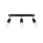 Plafon FORNES 3 czarny SL.1122 SOLLUX LIGHTING