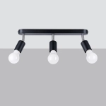 Plafon FORNES 3 czarny SL.1122 SOLLUX LIGHTING