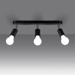 Plafon FORNES 3 czarny SL.1122 SOLLUX LIGHTING