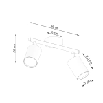 Plafon LEMMI 2 biały SL.1124 SOLLUX LIGHTING