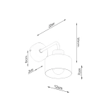 Kinkiet SAVAR 1 czarny SL.1129 SOLLUX LIGHTING