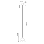 Lampa wisząca SAVAR 1 czarna SL.1132 SOLLUX LIGHTING