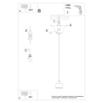 Lampa wisząca SAVAR 1 czarna SL.1132 SOLLUX LIGHTING