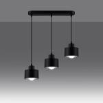 Lampa wisząca SAVAR 3 czarna SL.1133 SOLLUX LIGHTING