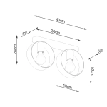 Plafon TITRAN 2 biały SL.1135 SOLLUX LIGHTING