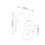 Plafon TITRAN 3 biały SL.1136 SOLLUX LIGHTING