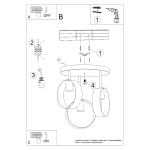 Plafon TITRAN 3 biały SL.1136 SOLLUX LIGHTING