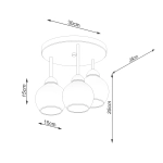 Żyrandol ALINO 3 czarny SL.1140 SOLLUX LIGHTING