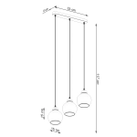 Lampa wisząca ALINO 3 czarna SL.1142 SOLLUX LIGHTING