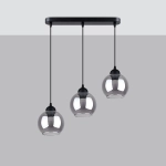 Lampa wisząca ALINO 3 czarna SL.1142 SOLLUX LIGHTING