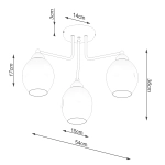 Żyrandol FILLAN 3 czarny SL.1144 SOLLUX LIGHTING