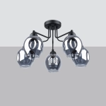 Żyrandol FILLAN 5 czarny SL.1145 SOLLUX LIGHTING