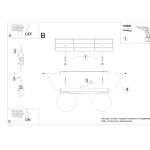Plafon YOLI 2 biały SL.1147 SOLLUX LIGHTING