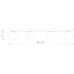 Plafon YOLI 4 czarny SL.1154 SOLLUX LIGHTING
