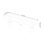 Plafon TAVO 3 SL.1158 SOLLUX LIGHTING