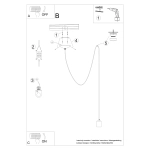 Lampa wisząca NESO 1 LONG SL.1159 SOLLUX LIGHTING