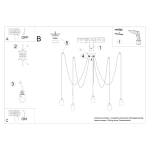 Żyrandol NESO 5 SL.1161 SOLLUX LIGHTING