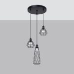 Lampa wisząca SUBA 3P czarna SL.1166 SOLLUX LIGHTING