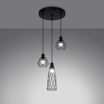 Lampa wisząca SUBA 3P czarna SL.1166 SOLLUX LIGHTING