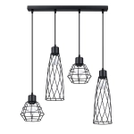 Lampa wisząca SUBA 4L czarna SL.1167 SOLLUX LIGHTING