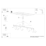 Plafon LEMMI 6L czarny SL.1169 SOLLUX LIGHTING