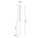 Lampa wisząca PASTELO 3P złota SL.1172 SOLLUX LIGHTING