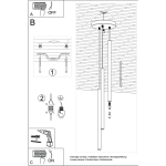 Lampa wisząca PASTELO 3P złota SL.1172 SOLLUX LIGHTING