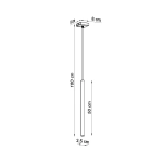 Lampa Wisząca PASTELO 1 złoty połysk SL.1195 SOLLUX LIGHTING