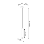 Lampa Wisząca LAGOS 1 złoty połysk SL.1200 SOLLUX LIGHTING