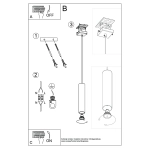 Lampa Wisząca LAGOS 1 złoty połysk SL.1200 SOLLUX LIGHTING