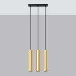 Lampa Wisząca LAGOS 3 złoty połysk SL.1201 SOLLUX LIGHTING