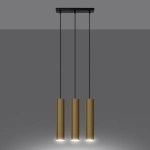 Lampa Wisząca LAGOS 3 złoty połysk SL.1201 SOLLUX LIGHTING