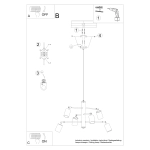 Żyrandol LEMMI 6 czarny SL.1207 SOLLUX LIGHTING