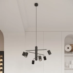 Żyrandol LEMMI 6 czarny SL.1207 SOLLUX LIGHTING